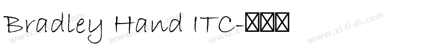 Bradley Hand ITC字体转换